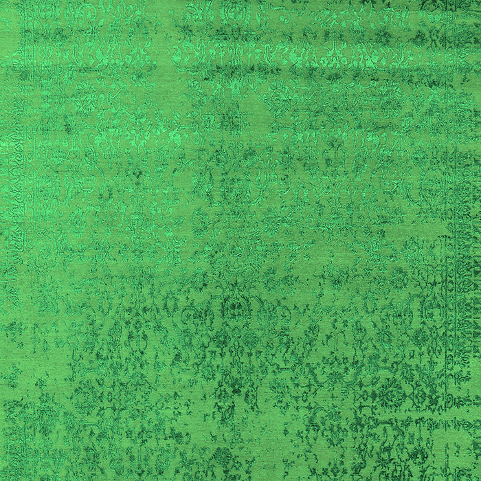 Machine Washable Oriental Green Industrial Area Rugs, wshurb2533grn