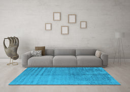 Machine Washable Oriental Light Blue Industrial Rug in a Living Room, wshurb2533lblu