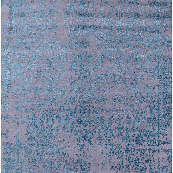 Mid-Century Modern Light Purple Blue Oriental Rug, urb2533