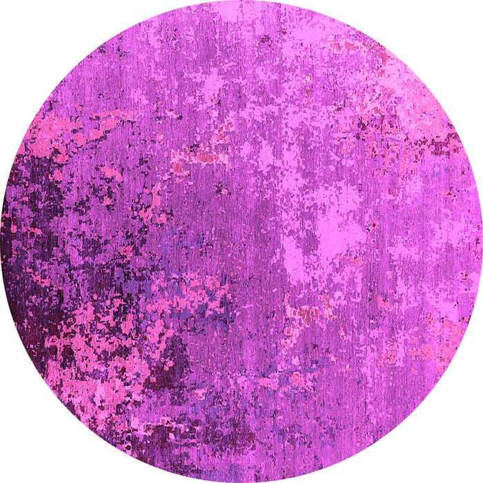 Round Oriental Pink Industrial Rug, urb2534pnk