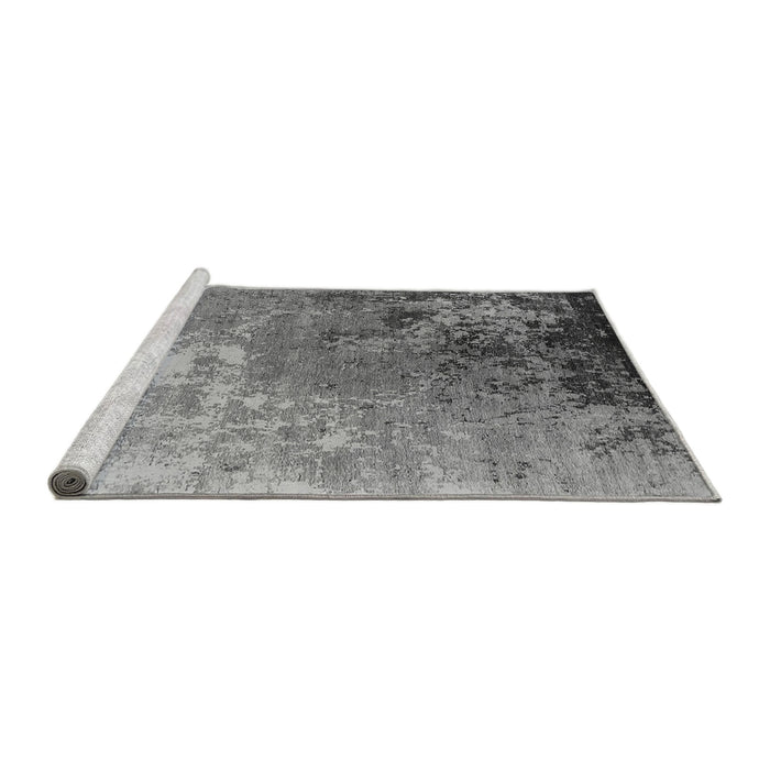 Sideview of Machine Washable Oriental Gray Industrial Rug, wshurb2534gry