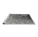 Sideview of Machine Washable Oriental Gray Industrial Rug, wshurb2534gry