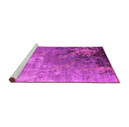 Sideview of Machine Washable Oriental Pink Industrial Rug, wshurb2534pnk