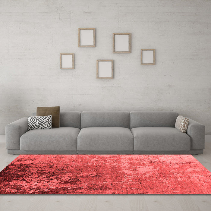 Industrial Red Washable Rugs