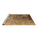 Sideview of Machine Washable Oriental Brown Industrial Rug, wshurb2534brn