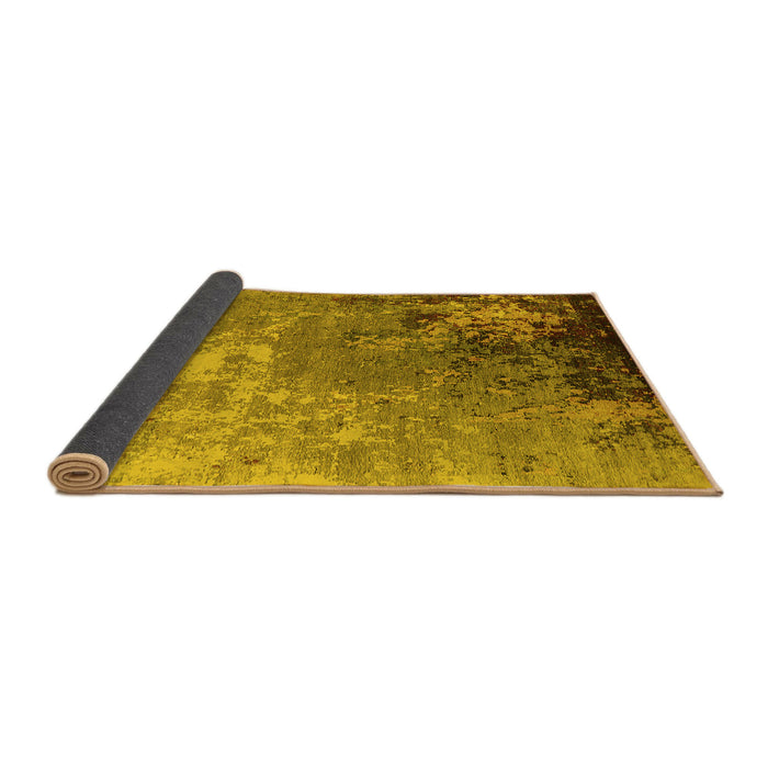 Sideview of Oriental Yellow Industrial Rug, urb2534yw