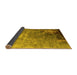 Sideview of Oriental Yellow Industrial Rug, urb2534yw