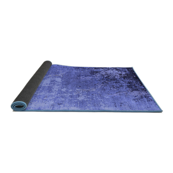 Sideview of Oriental Blue Industrial Rug, urb2534blu
