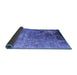 Sideview of Oriental Blue Industrial Rug, urb2534blu