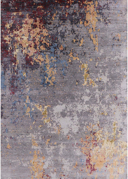 Mid-Century Modern Khaki Rose Pink Oriental Rug, urb2534