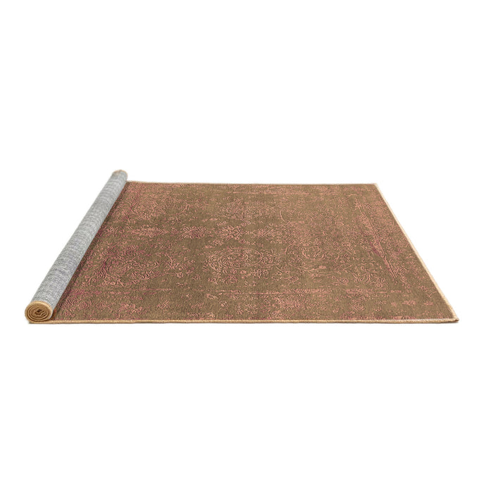 Sideview of Machine Washable Oriental Brown Industrial Rug, wshurb2535brn