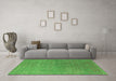 Machine Washable Oriental Green Industrial Area Rugs in a Living Room,, wshurb2535grn