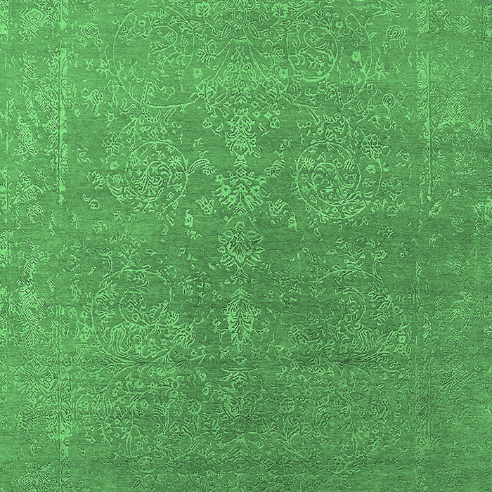 Machine Washable Oriental Emerald Green Industrial Area Rugs, wshurb2535emgrn