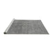 Sideview of Machine Washable Oriental Gray Industrial Rug, wshurb2535gry