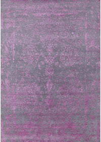 Machine Washable Industrial Modern Purple Rug, wshurb2535