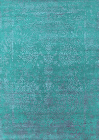 Oriental Turquoise Industrial Rug, urb2535turq