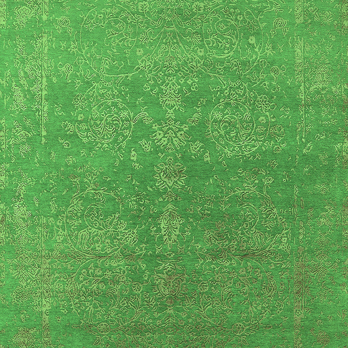 Machine Washable Oriental Green Industrial Area Rugs, wshurb2535grn