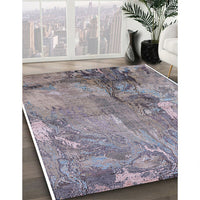 Mid-Century Modern Purple Oriental Rug, urb2536