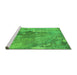 Sideview of Machine Washable Oriental Green Industrial Area Rugs, wshurb2536grn