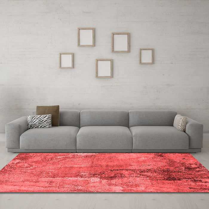 Industrial Red Washable Rugs