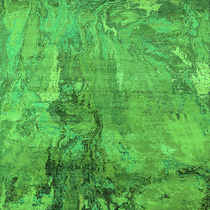 Square Oriental Green Industrial Rug, urb2536grn