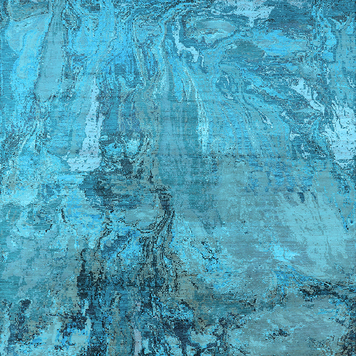 Square Oriental Light Blue Industrial Rug, urb2536lblu