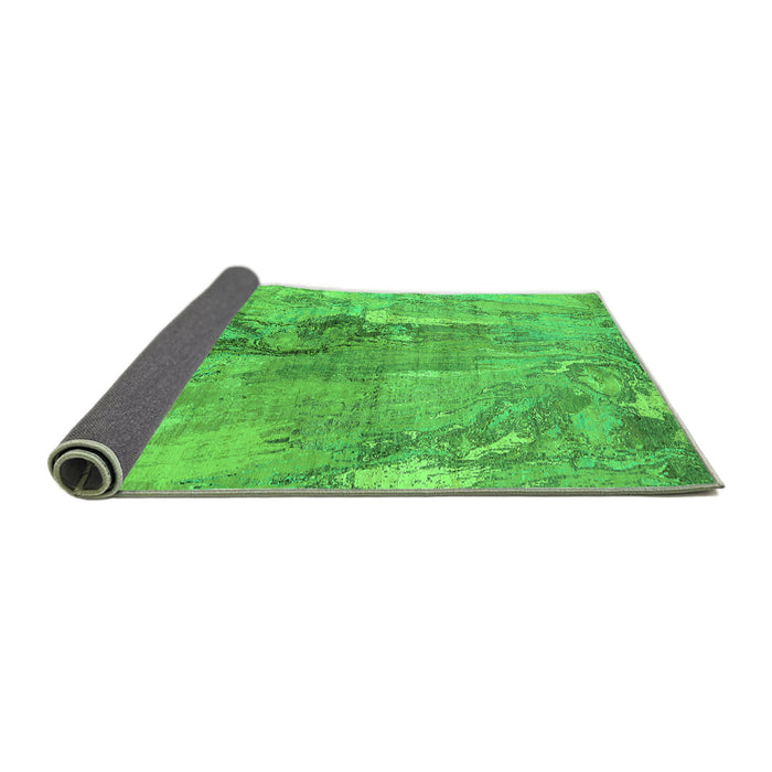 Sideview of Oriental Green Industrial Rug, urb2536grn