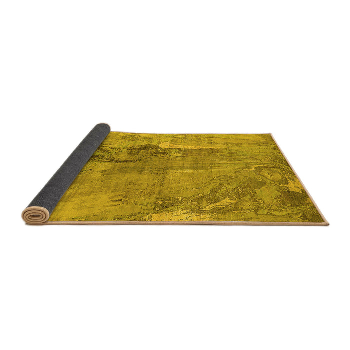 Sideview of Oriental Yellow Industrial Rug, urb2536yw
