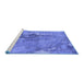 Sideview of Machine Washable Oriental Blue Industrial Rug, wshurb2536blu