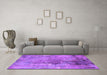 Machine Washable Oriental Purple Industrial Area Rugs in a Living Room, wshurb2536pur