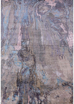 Mid-Century Modern Purple Oriental Rug, urb2536