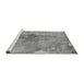 Sideview of Machine Washable Oriental Gray Industrial Rug, wshurb2536gry