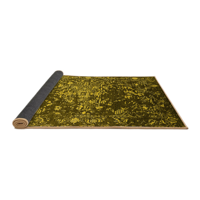 Sideview of Oriental Yellow Industrial Rug, urb2537yw