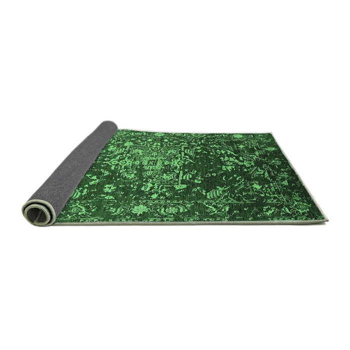 Sideview of Oriental Emerald Green Industrial Rug, urb2537emgrn