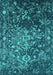 Oriental Turquoise Industrial Rug, urb2537turq