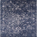 Square Mid-Century Modern Dark Slate Blue Oriental Rug, urb2537