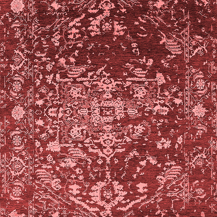Machine Washable Oriental Red Industrial Rug, wshurb2537red