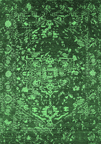 Oriental Emerald Green Industrial Rug, urb2537emgrn