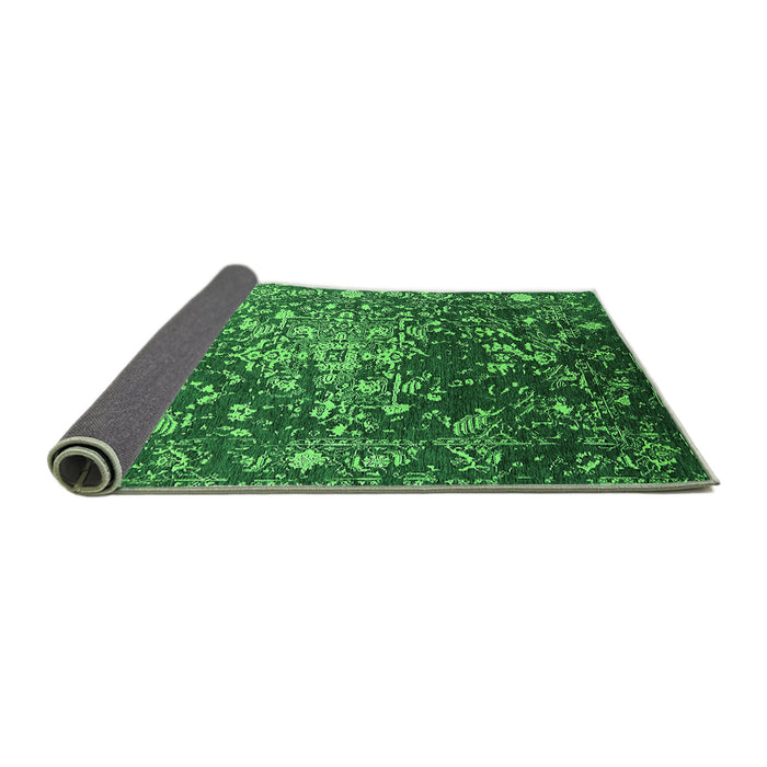 Sideview of Oriental Green Industrial Rug, urb2537grn