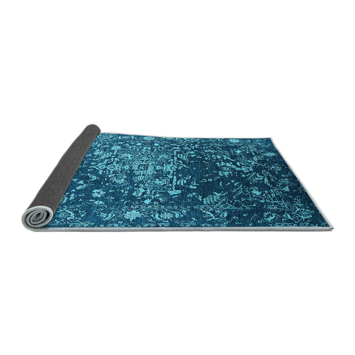 Sideview of Oriental Light Blue Industrial Rug, urb2537lblu