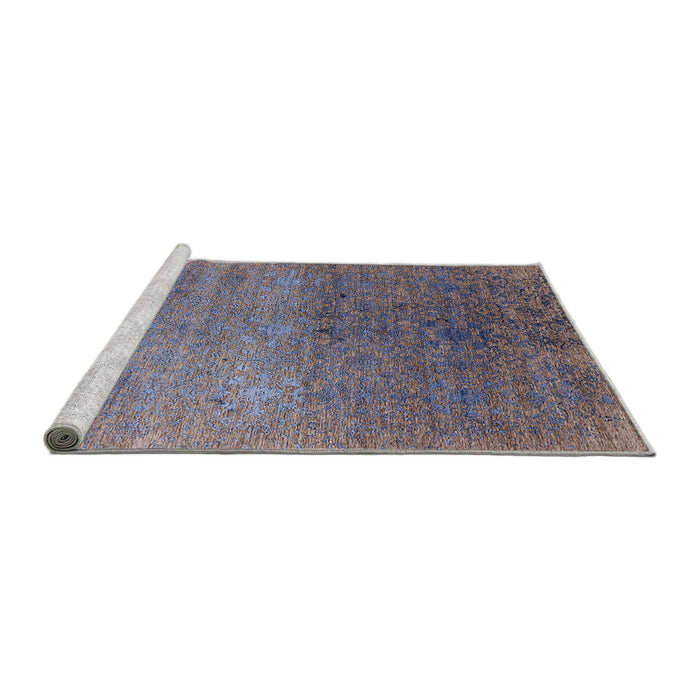 Sideview of Machine Washable Industrial Modern Purple Rug, wshurb2538