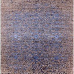 Square Machine Washable Industrial Modern Purple Rug, wshurb2538