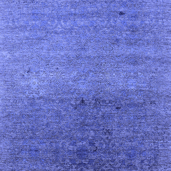 Machine Washable Oriental Blue Industrial Rug, wshurb2538blu