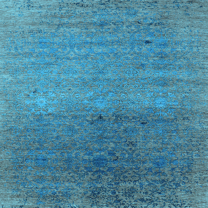 Square Oriental Light Blue Industrial Rug, urb2538lblu