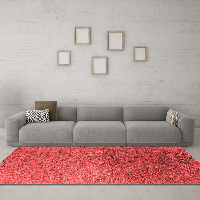 Industrial Red Washable Rugs