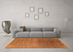 Machine Washable Oriental Orange Industrial Area Rugs in a Living Room, wshurb2538org
