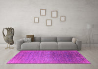 Machine Washable Oriental Pink Industrial Rug, wshurb2538pnk