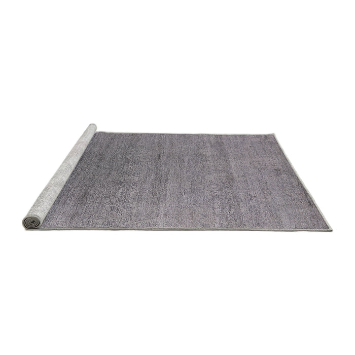 Sideview of Machine Washable Industrial Modern Gray Rug, wshurb2539