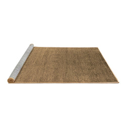 Sideview of Machine Washable Oriental Brown Industrial Rug, wshurb2539brn