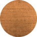 Round Oriental Orange Industrial Rug, urb2539org